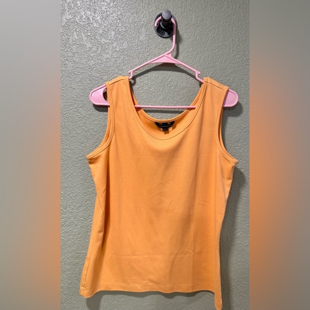 Lands' End Women's Bright Orange Tank Top